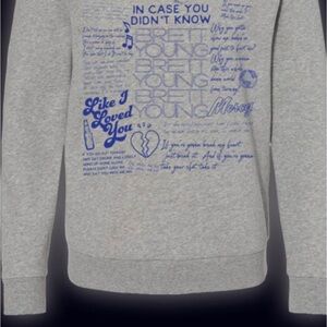 Brett Young Country Music Concert Crewneck Songs Sweatshirt Size Women’s XL!
